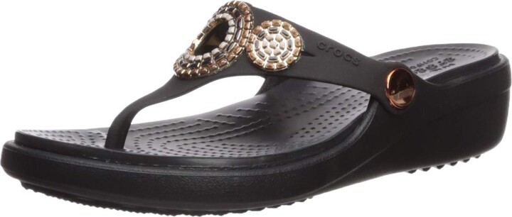 sanrah diamante wedge flip