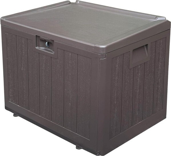 MaseiKar 35 Gallon ProPlus Lockable Resin Deck Box, Waterproof Outdoor Storage Box for Patio Furniture, Garden Tools, Pool Accessories