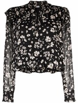 Thumbnail for your product : Liu Jo Floral-Print Smocked Blouse