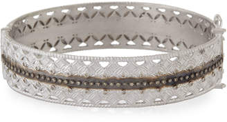Armenta Double Cravelli Huggie Bracelet with Diamonds