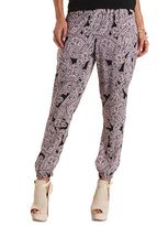 Thumbnail for your product : Charlotte Russe Paisley Print Jogger Pants