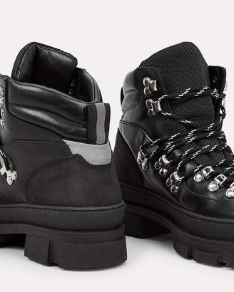 Ganni Sporty Hiker Lace-Up Booties