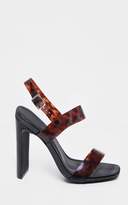 Thumbnail for your product : PrettyLittleThing Flat Heel Tortoiseshell Strappy Sandal