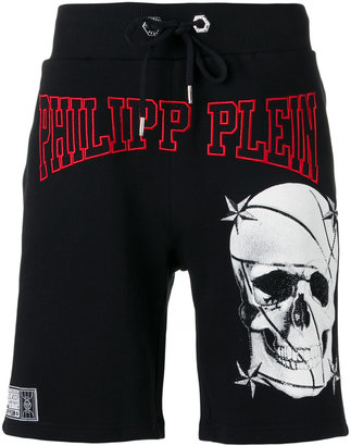 Philipp Plein skull print shorts - men - Cotton - M
