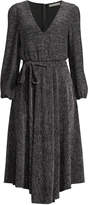 Thumbnail for your product : Alice + Olivia Coco Plunging Long-Sleeve Space-Dye Midi Dress