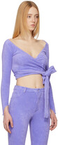 Thumbnail for your product : MAISIE WILEN Purple Terrycloth Dramady Cardigan