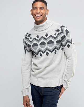 Bellfield Holidays Jacquard Geometric Knitted Sweater