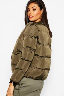 boohoo Quilted Bomber Jacket