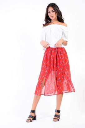 Glamorous **Floral Print Midi Skirt