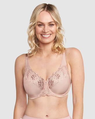 Triumph Women's Pink Underwire Bras - Embroidered Minimiser Bra - Size One  Size, 18D at The Iconic - ShopStyle