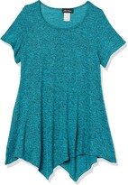 Thumbnail for your product : Star Vixen Women's Petite Short SLV Flattering Hanky Hem Sweater Knit Top