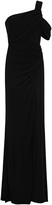 Thumbnail for your product : Badgley Mischka One-shoulder Ruched Stretch-jersey Gown
