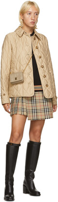 Burberry Beige Quilted Fernleigh Jacket