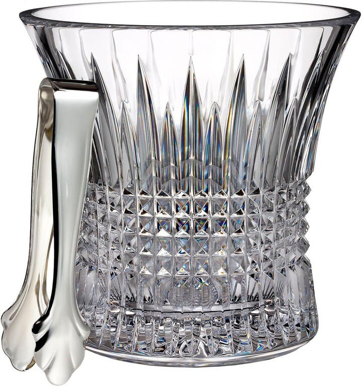 Waterford 'Lismore Diamond' Lead Crystal Ice Bucket & Tongs