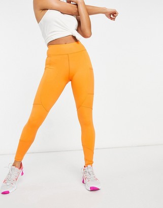ASOS 4505 slim kick flare leggings in soft touch fabric in rosy brown