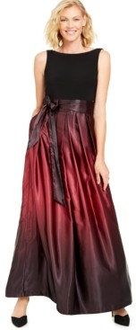 black dress with red sash