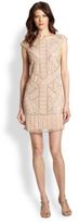 Thumbnail for your product : Kay Unger Beaded Cap-Sleeve Cocktail Dress