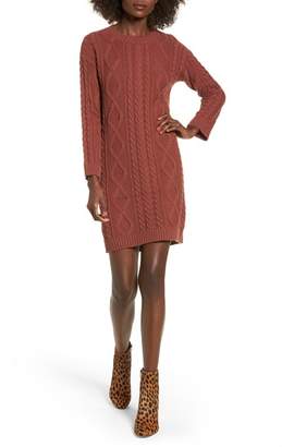 Cotton Emporium Cable Knit Sweater Dress