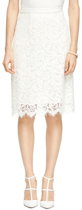 Brooks Brothers Lace Pencil Skirt