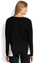 Thumbnail for your product : Jamison Chiffon-Paneled Silk & Cashmere Sweater