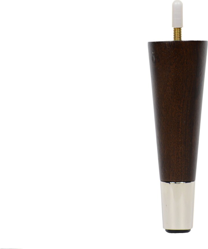 Etsy Bingltd 6 1/4" Mid Century Dark Oak Hardwood Sofa Legs Set Of 4