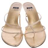 Thumbnail for your product : Stuart Weitzman Embellished Slide Sandals