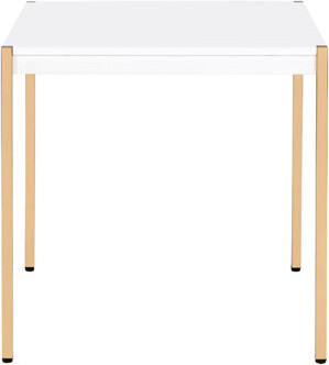 Square Top End Table With Metal Legs
