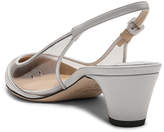 Thumbnail for your product : Jimmy Choo Gemma 40 Leather Plexi Slingback in White & Clear | FWRD
