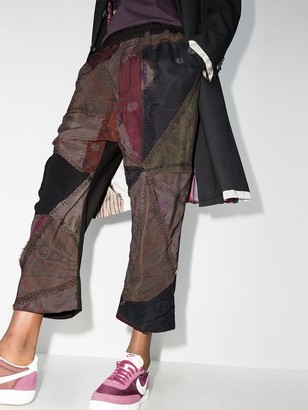 By Walid Gerald patchwork cropped trousers