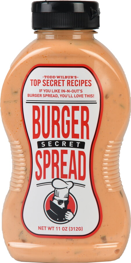 Top Secret Recipes Burger Secret Spread (like In-N-Out Sauce) - for Burgers, Sandwiches & Wraps - New 11 oz Bottle