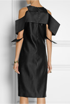 Thumbnail for your product : Christopher Kane Off-the-shoulder satin-faille dress