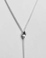 Thumbnail for your product : ASOS DESIGN Fine Teardrop Body Chain