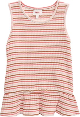 light pink peplum top