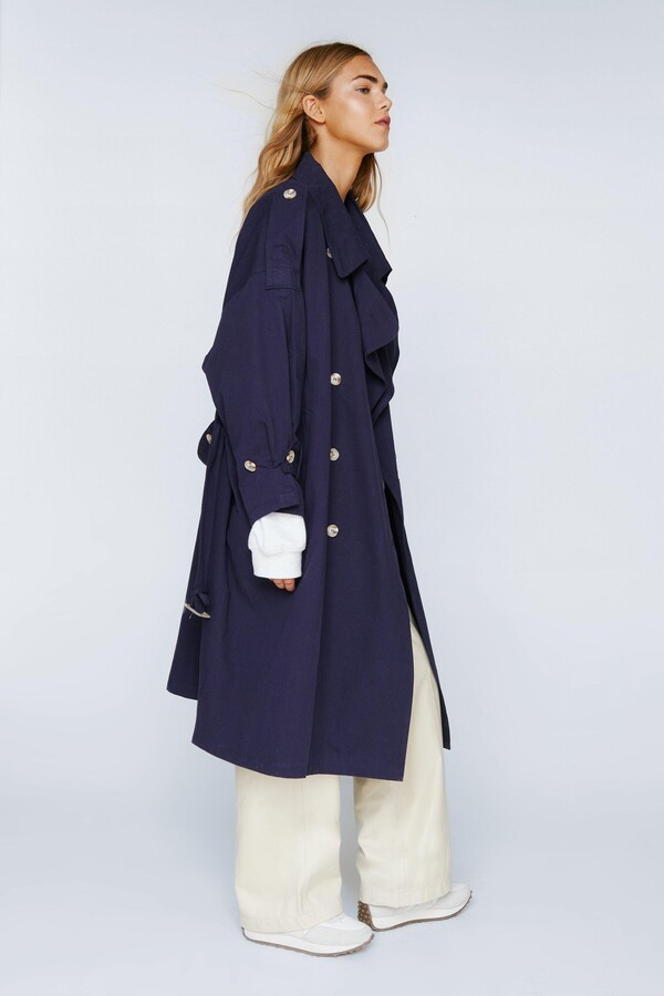 navy oversized coat