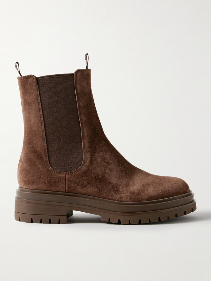 Gianvito Rossi Chester Suede Chelsea Boots - Brown