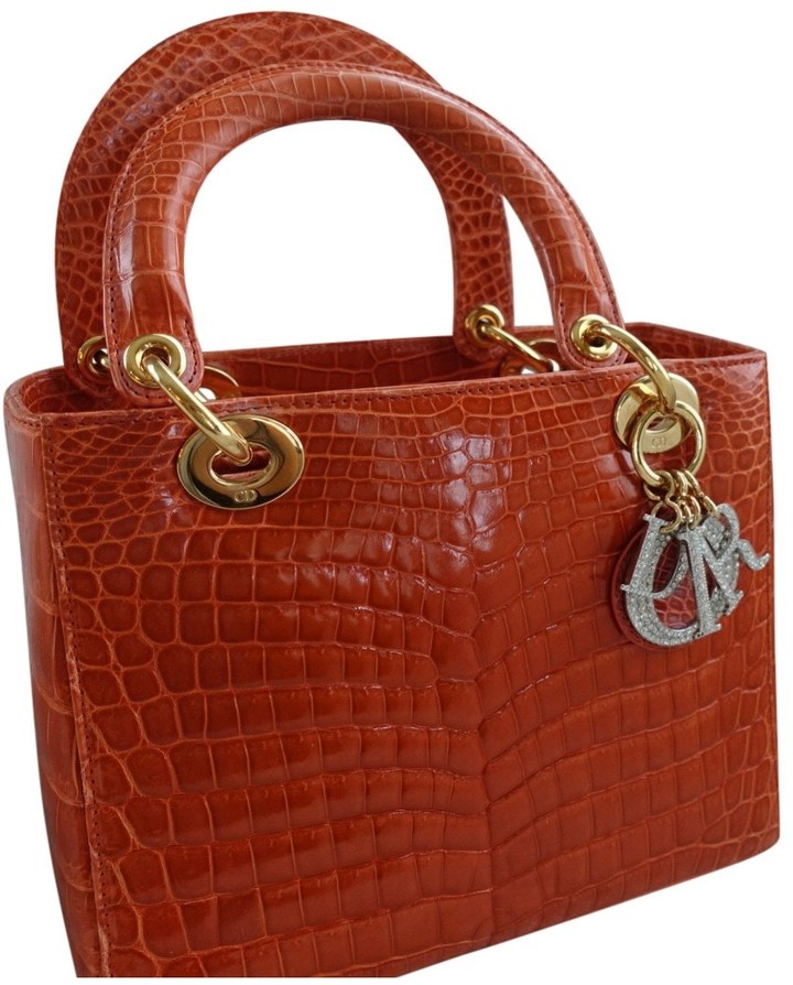 orange croc bag