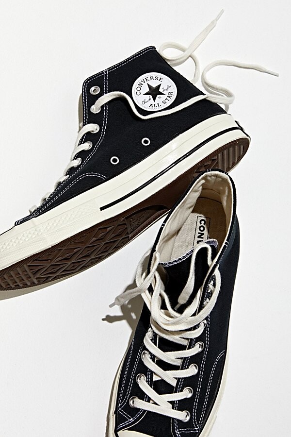 Converse Men's Chuck 70 Core High Top Sneaker in Black/Black/Egret