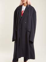 Thumbnail for your product : Vetements Oversized Double Breasted Coat - Womens - Navy