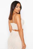 Thumbnail for your product : boohoo Lace Stripe Corset Detail Bralet