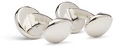 Thumbnail for your product : Deakin & Francis Round Onyx & Sterling-silver Cufflinks - Black