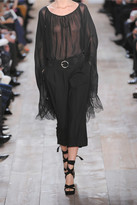 Thumbnail for your product : Michael Kors Lace-trimmed silk-chiffon top