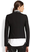 Thumbnail for your product : Piazza Sempione Quilted Leather & Wool Jacket