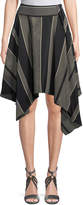 Thumbnail for your product : Halston Handkerchief-Hem Striped Skirt