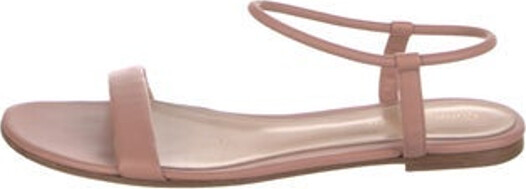 Gianvito Rossi Leather Slingback Flats Purple Round-Toes Wrap-Around Straps Unfortunately due to restrictions this item may not be eligible for shipping in all areas.