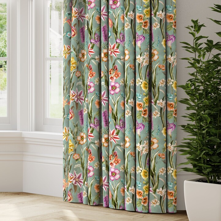 Dunelm Maximalist Tropical Made to Measure Curtains Tropical Jade