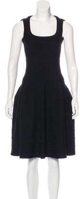 Alaia Wool-Blend Fit and Flare Dress