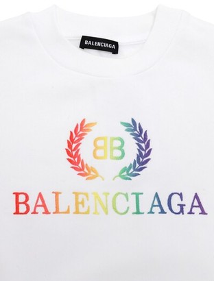 Balenciaga Logo Printed Cotton Sweatshirt