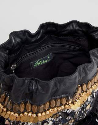 Park Lane Festival Embroidered Real Leather Pouch Shoulder Bag