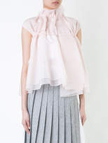 Thumbnail for your product : Steven Tai sleeveless gathered neck blouse