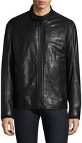 Thumbnail for your product : Andrew Marc French Supple Leather & Faux Shearling Racer Motorcycle Jacket